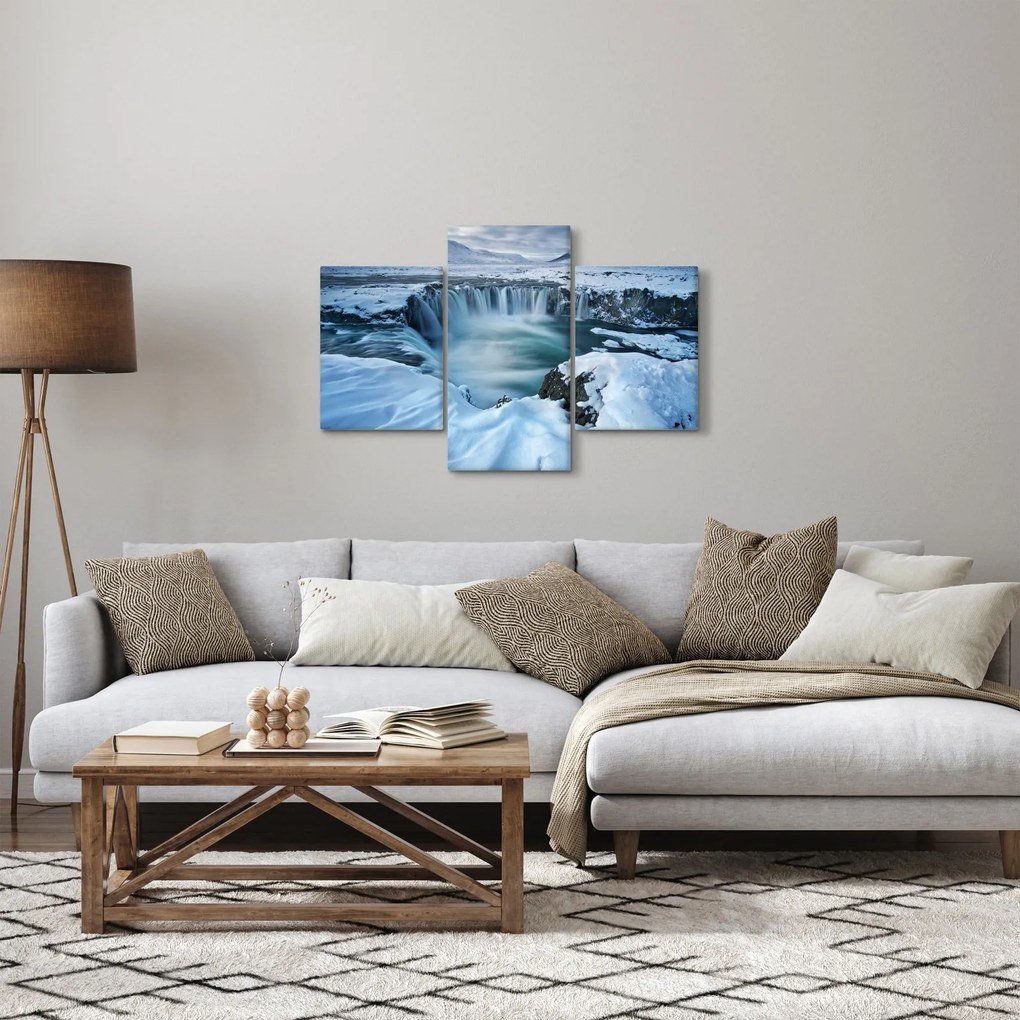Obraz - Vodopád Bohov, Island (90x60 cm)