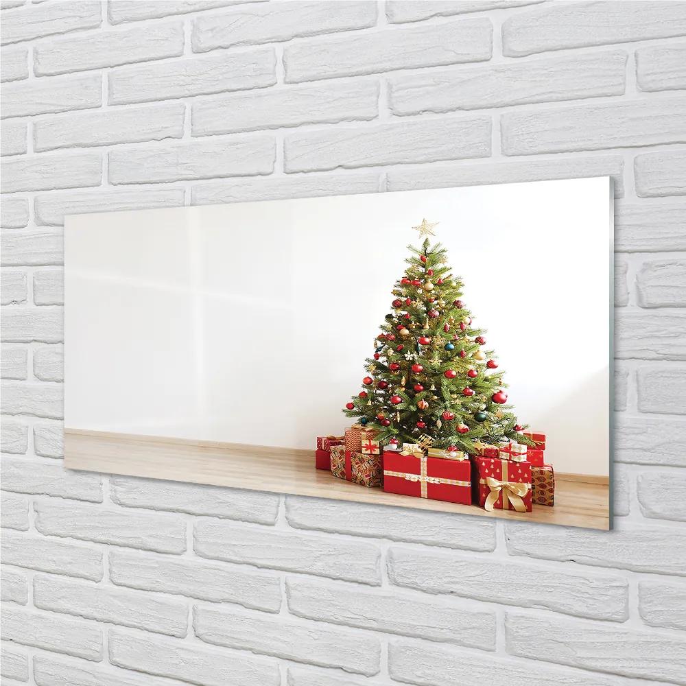 Nástenný panel  Ozdoby na vianočný stromček darčeky 120x60 cm