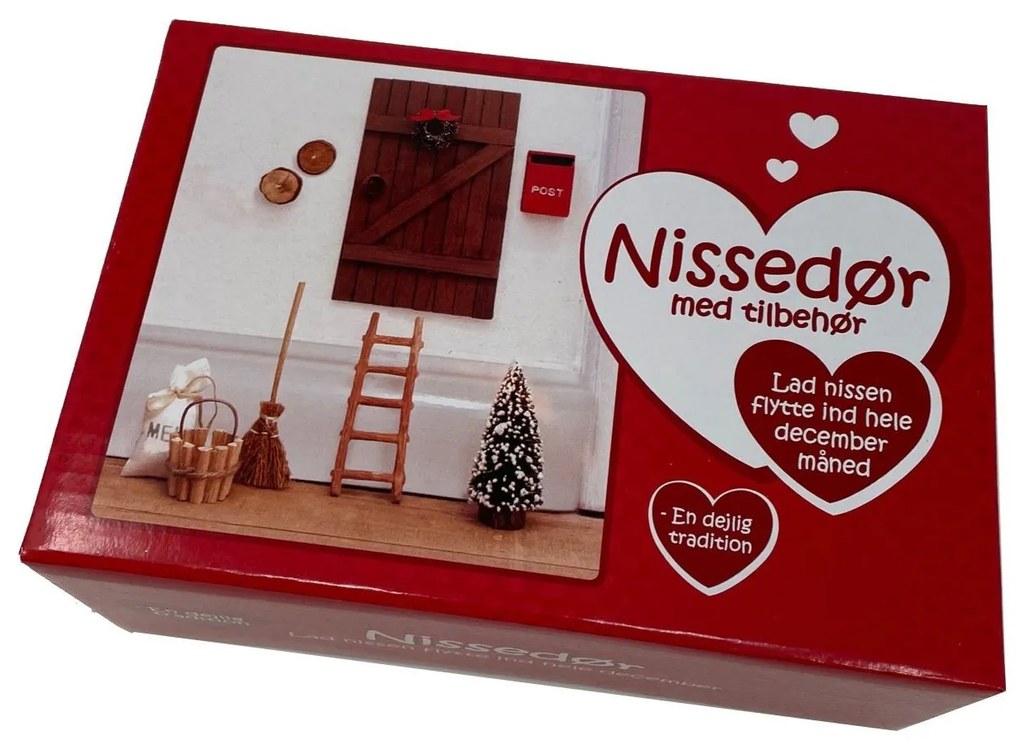 Det Gamle Apotek Dekoratívne dvierka pre vianočných škriatkov Nisse Door – set 8 ks