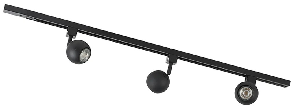 Moderný 1-fázový koľajnicový systém čierny 3-svetlo - Gissi