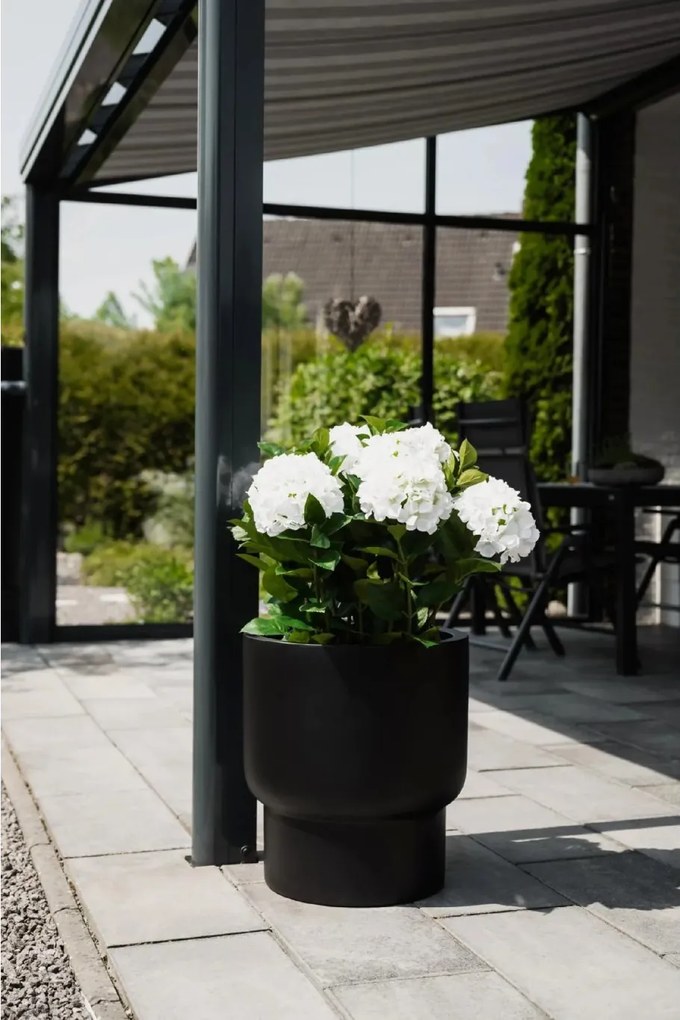 Kvetináč LIVELLO, sklolaminát, výška 50 cm, čierny