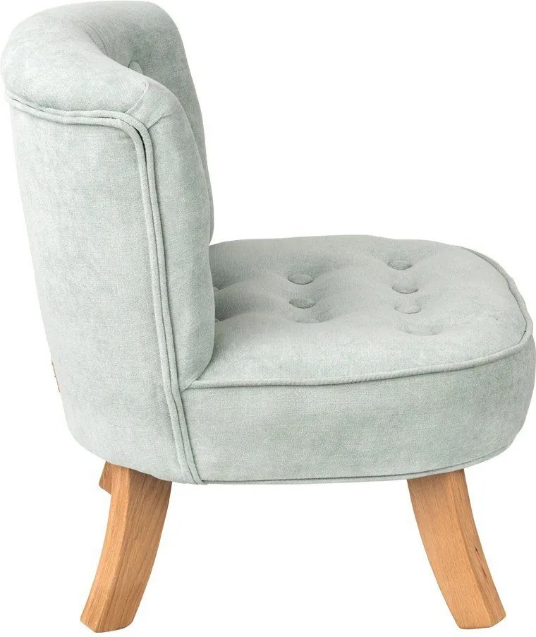 Detské kreslo špinavá zelená 17 cm Biela