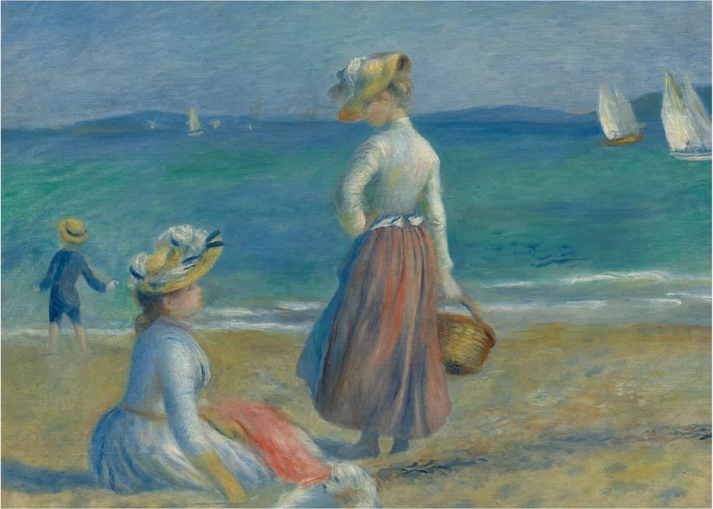 Obraz - Auguste Renoir, Figures on the Beach, reprodukcia (70x50 cm)