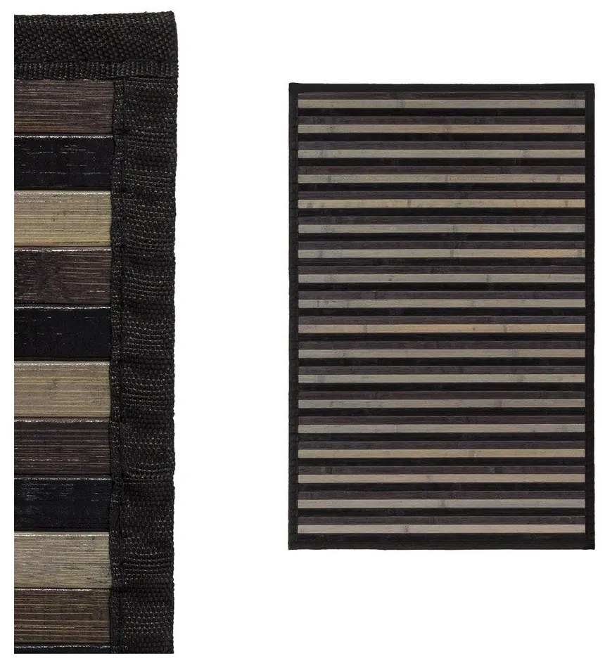 Sivý bambusový koberec 60x90 cm – Casa Selección