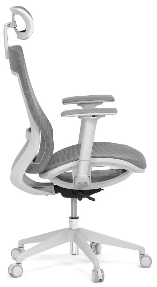 Kancelárska ergonomická stolička SIVAL — sieť, sivá