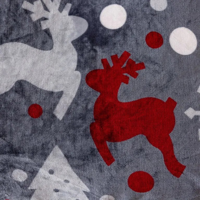 Vianočná mikroplyšová deka VIANOČNÉ KÚZLO sivá Rozmer: 150 x 200 cm