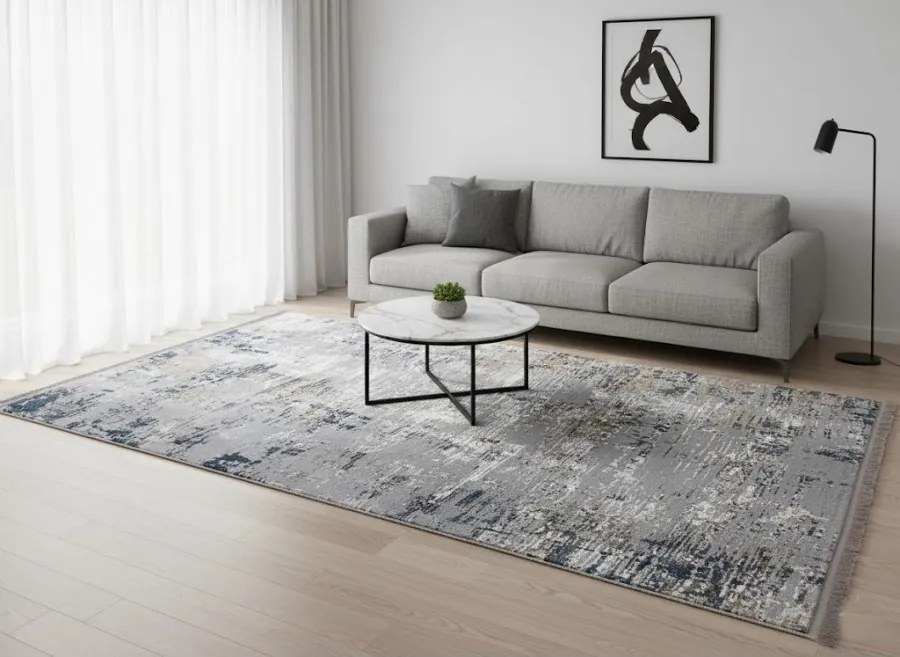 DC Koberec Exclusive 200 sivá námornícka modrá Rozmer: 140×190 cm
