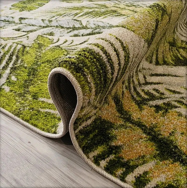 Koberec Green Garden 716-Green s motívom listov – viacfarebný Rozmer: 80x150 cm