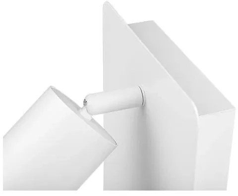 Nástenné bodové svietidlo s poličkou a USB nabíjačkou 1xGU10/35W/230V biela