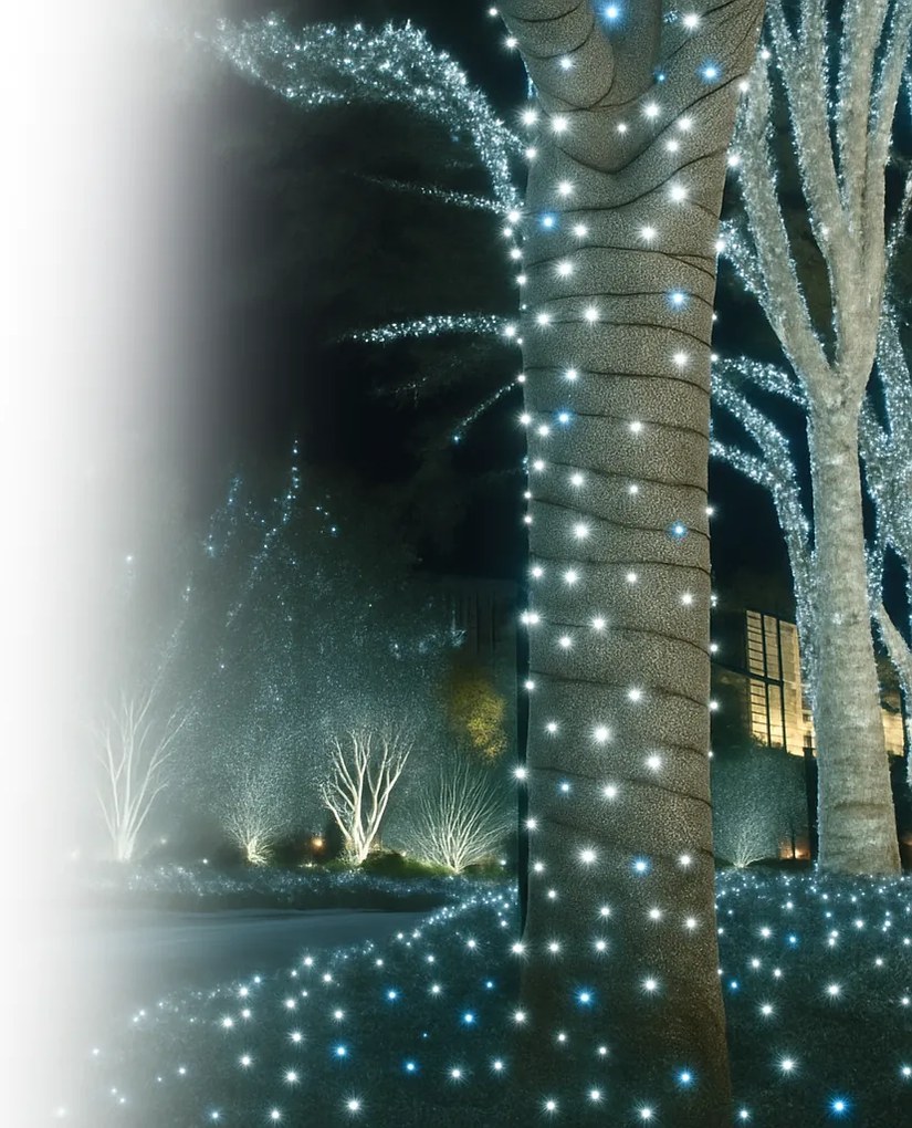 Vianočné svetielka vonkajšie FLASH studená biela 300 LED