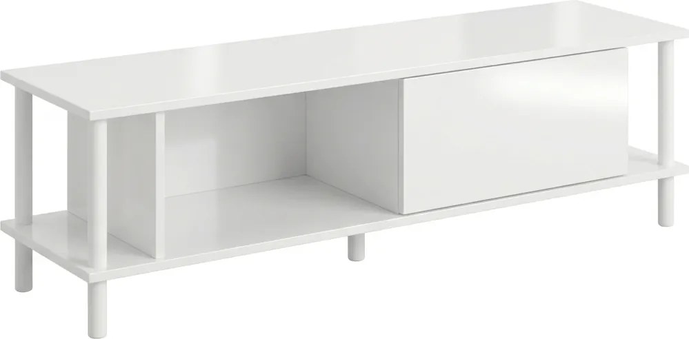 AKCIA TV stolík PARIS 150 cm, biela II. akosť