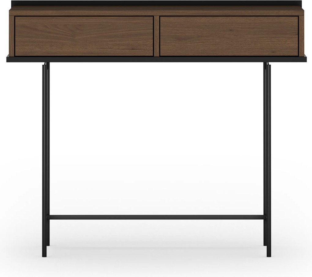Elegantná toaletka Zenar 100 cm so zásuvkami - orech / čierna