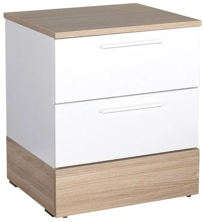 Nočný stolík Kultaletta 5 (dub + biela). Vlastná spoľahlivá doprava až k Vám domov. 1108566