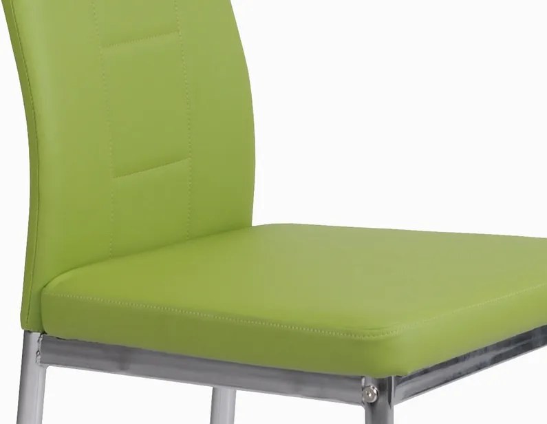 Jedálenská stolička Melania, zelená ekokoža