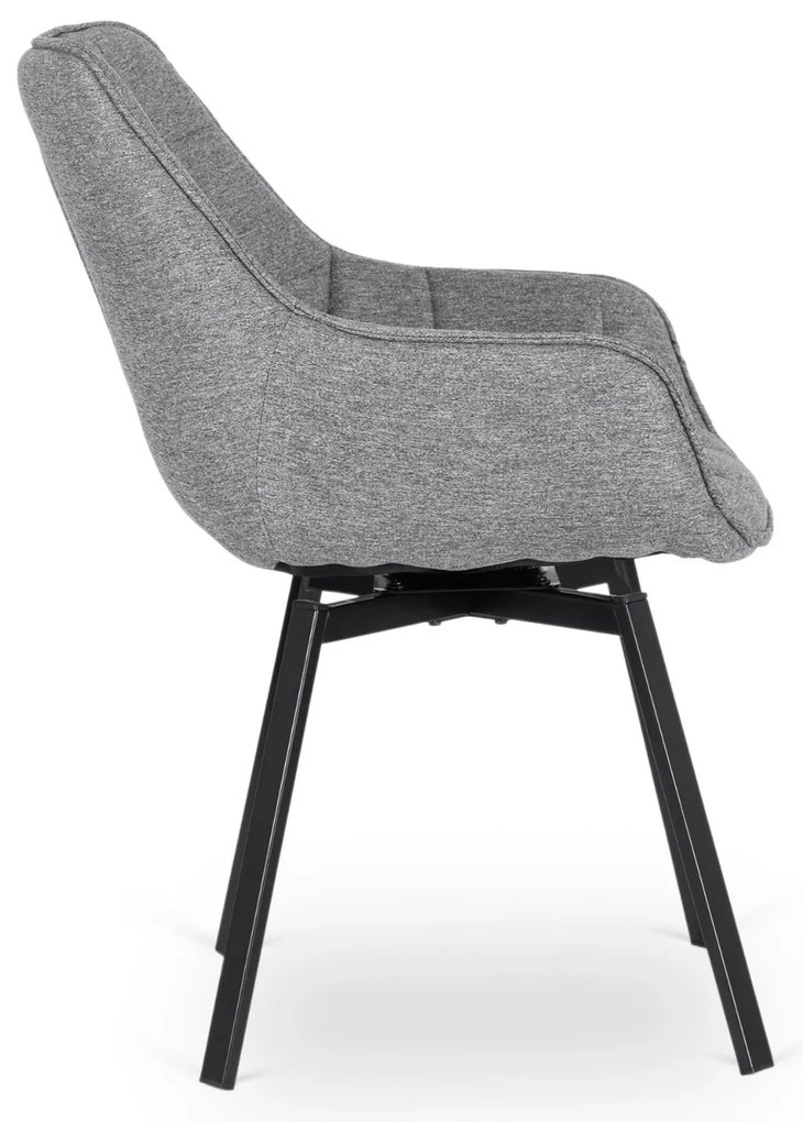 PROXIMA.store - Čalúnená stolička LUNA FARBA: sivá