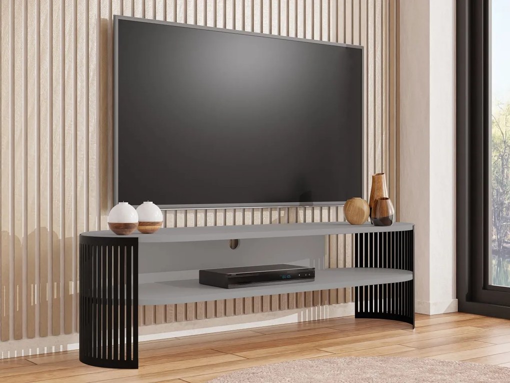 TV skrinka Zinzit, Farba: čierna/dub craft zlatý