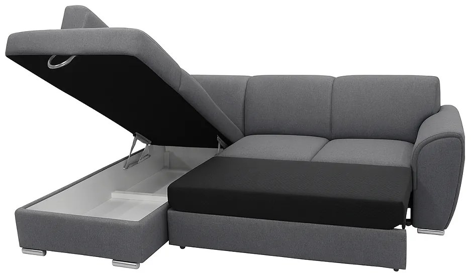 Rohová rozkladacia sedačka DORIS L - sivá