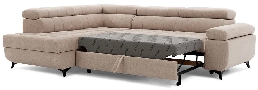 Rohová sedacia súprava rozkladany Dragonis Ľavý - béžový Crown 2 Beige