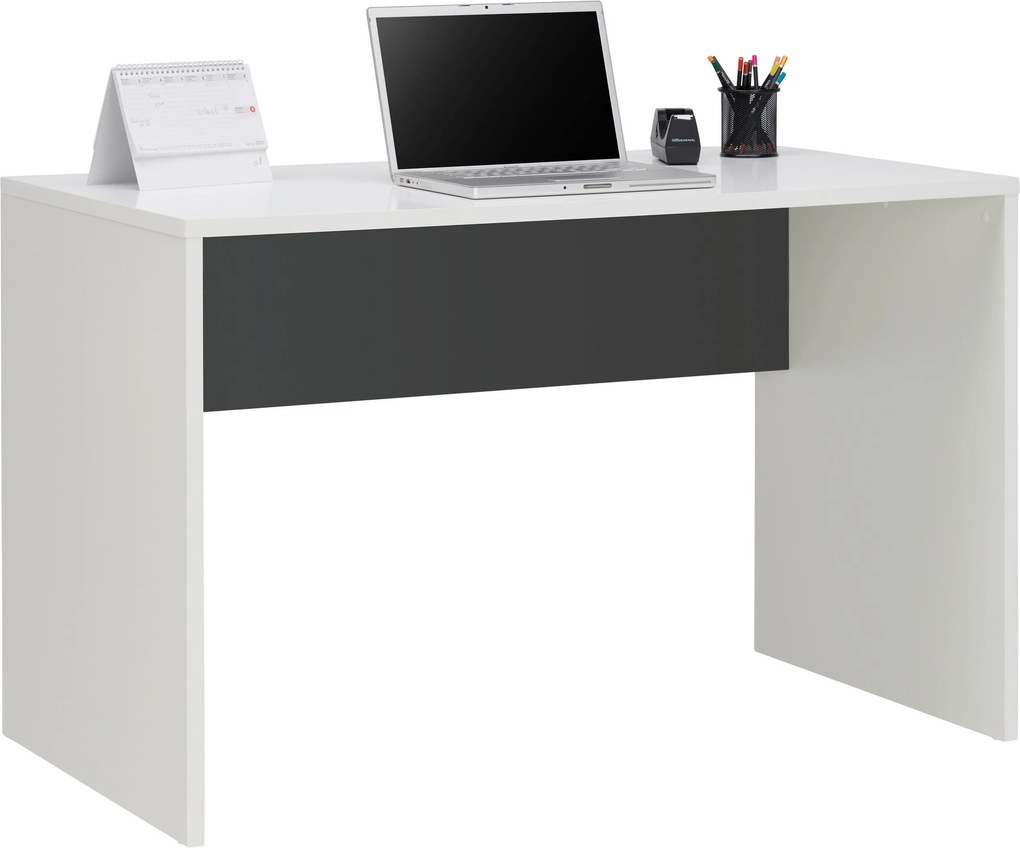 XXXLutz PÍSACÍ STÔL, antracitová, biela, 120/67/76 cm Hom`in - Kancelárske stoly - 001803069050