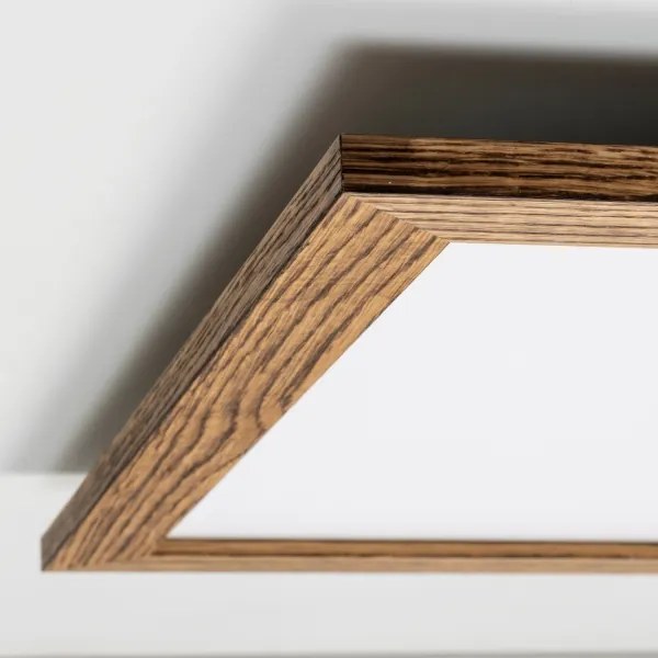 Eglo - LED Prisadený panel SALOBRENA-RW WOOD LED/34W/230V 2700/4000K hnedá