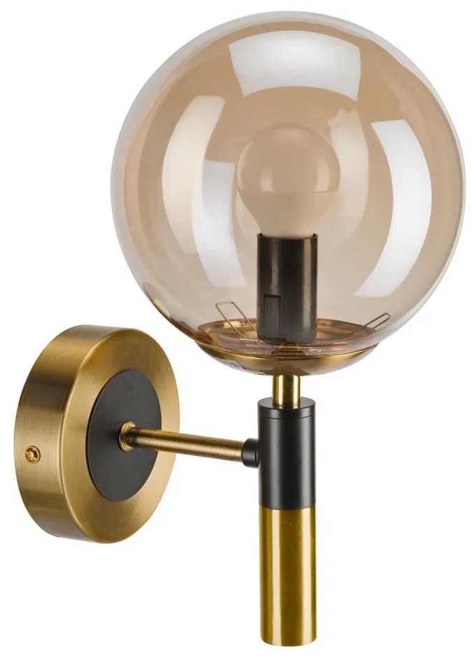 Nástenné svietidlo ROLLO 1xE14/5W/230V zlatá/dymová béžová