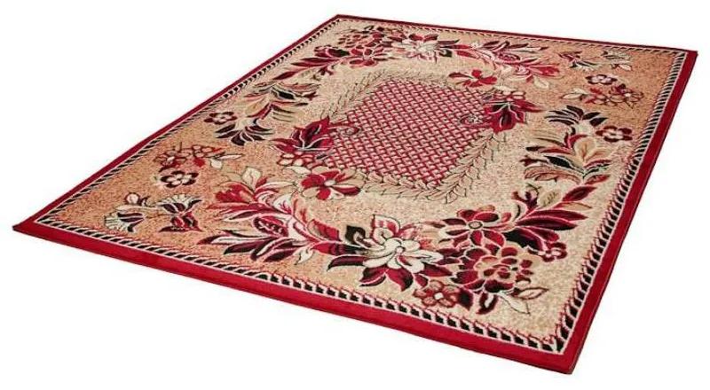 *Kusový koberec PP Kvety červený 120x170cm