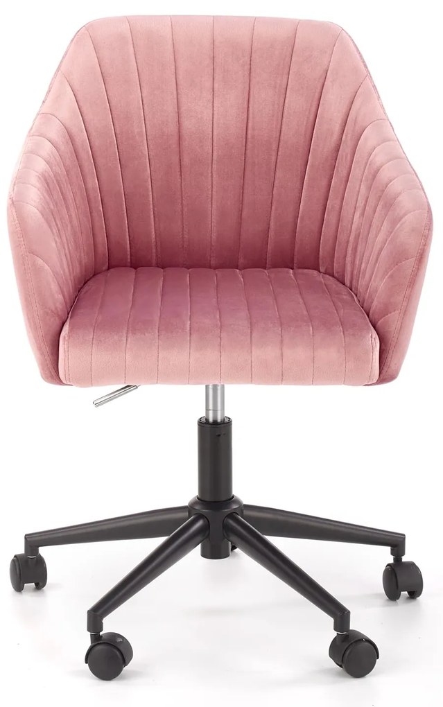 Ružová kancelárska stolička MARIBO VELVET