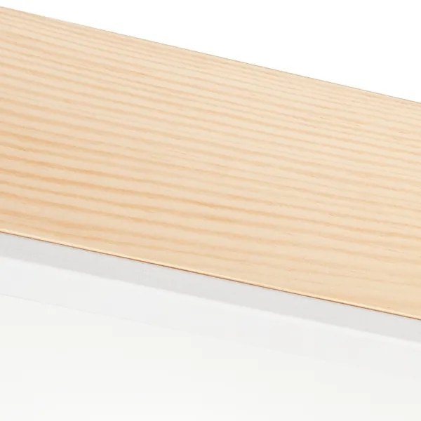 Stropné svietidlo NATURAL SQUARE 4xE27/15W/230V 39x39 cm borovica/biela