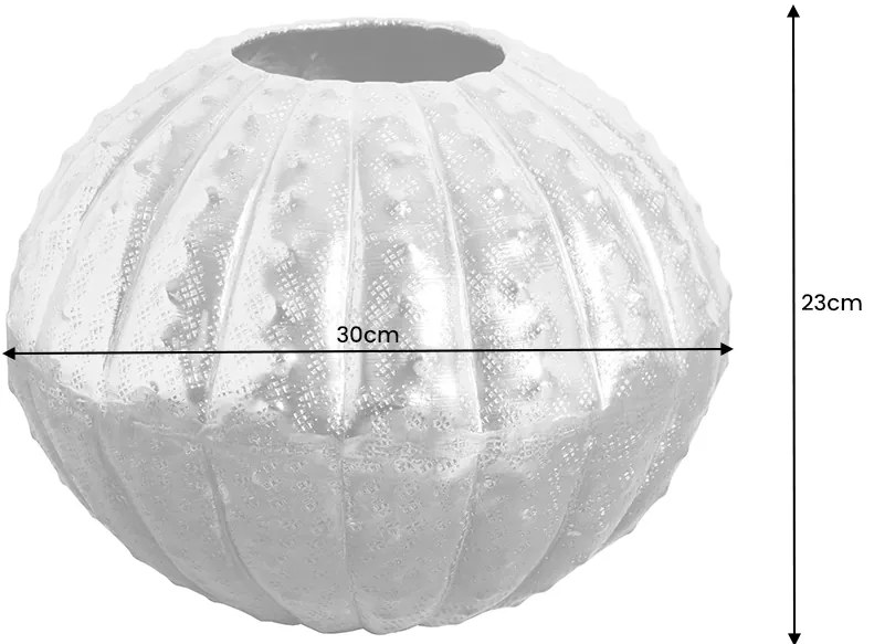 Váza Abstrakt 30cm strieborná
