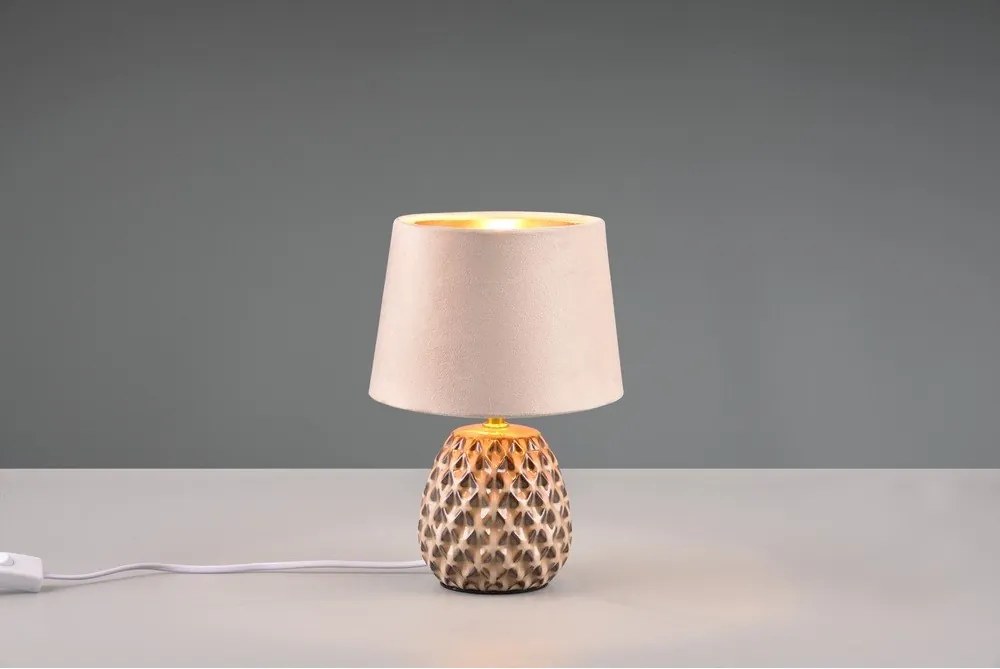 Béžová stolová lampa (výška 27 cm) Ariana - Reality