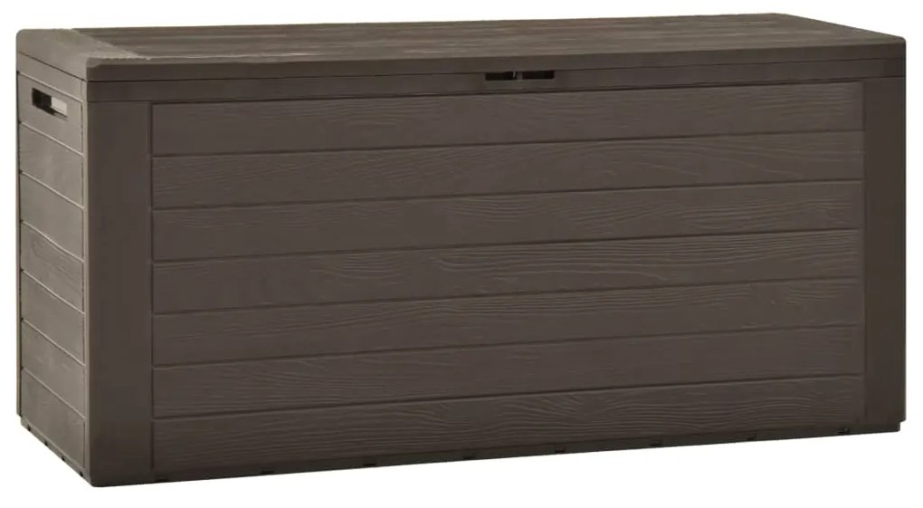 vidaXL Záhradný úložný box hnedý 116x44x55 cm