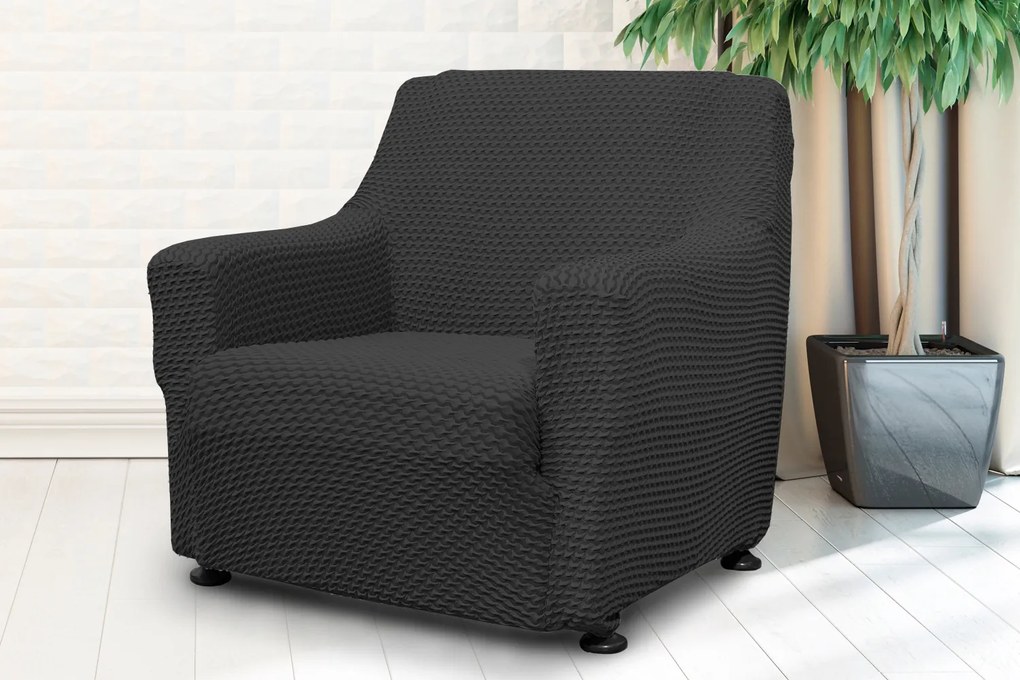 Poťah na kreslo elastický MALAGA Antracitový TiaHome