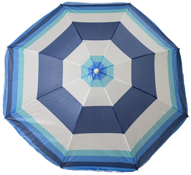 Slnečník BLUE STRIPES 180 cm, modrý