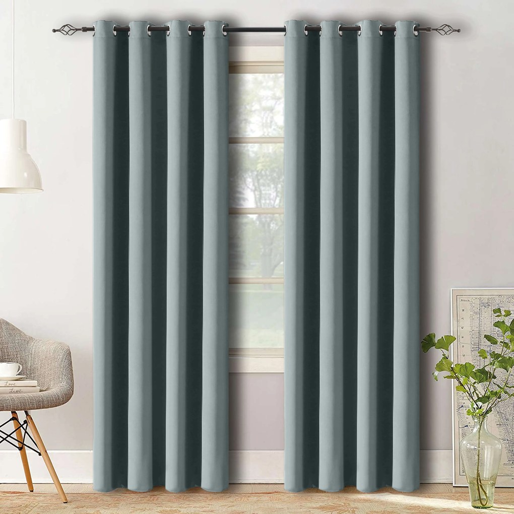 Mentolový záves OXFORD 140x250 cm Zavesenie: Kovové krúžky
