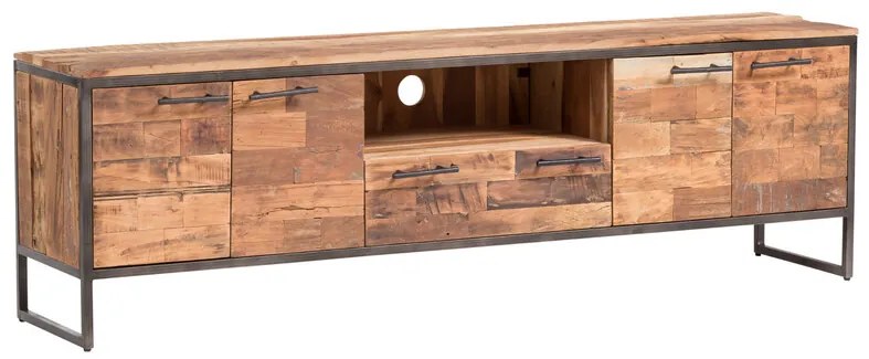 Luxusný TV stolík z masívneho recyklovaného dreva Oxford 180cm