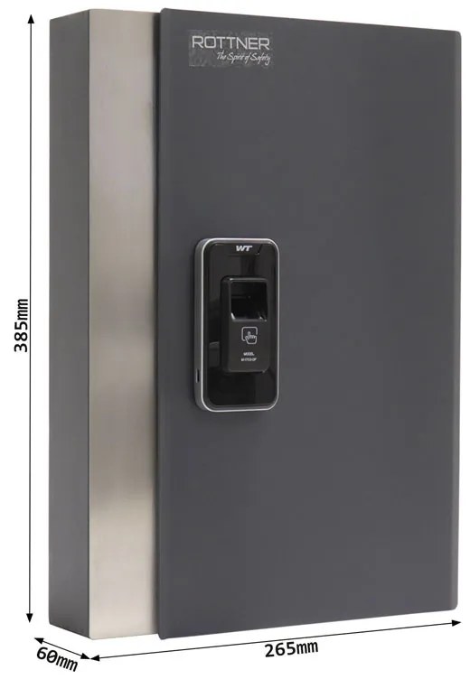 Rottner Skrinka na kľúče KEY PRO, na odtlačok prsta, na 24 kľúčov