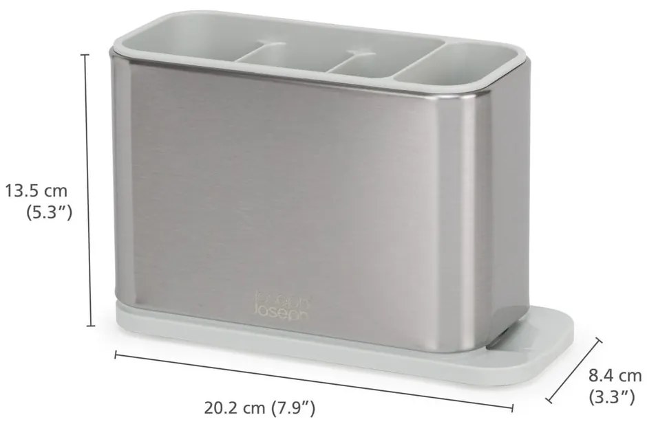 Kovový odkvapkávač na príbory v striebornej farbe Surface – Joseph Joseph