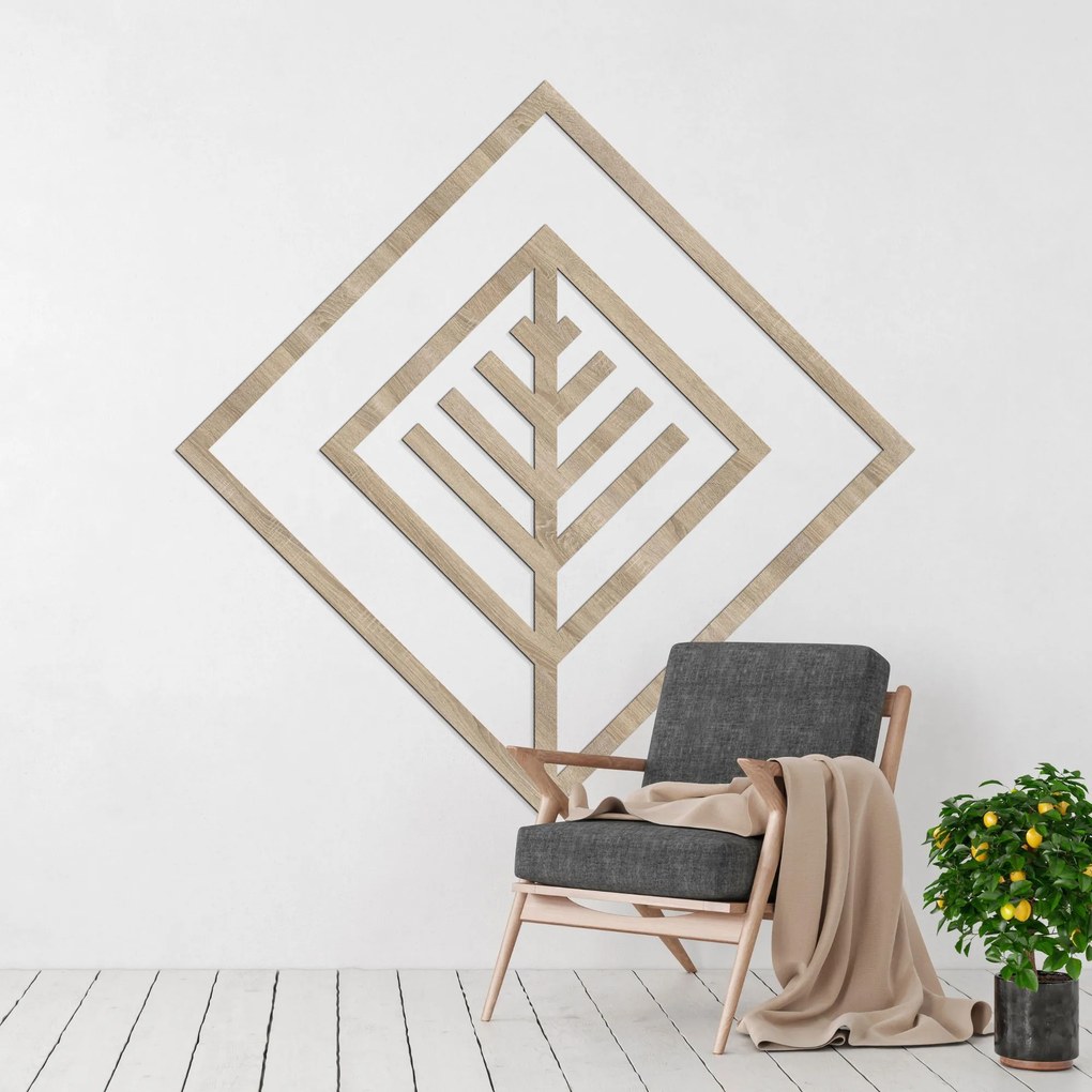 SENTOP | Geometrická drevená dekorácia na stenu – Moderný dizajn | SENTOP HDF0397-B