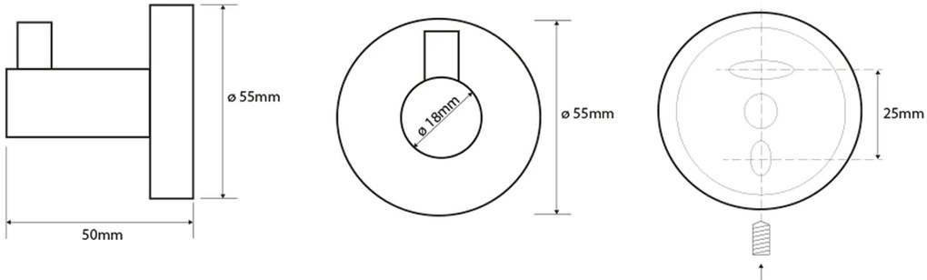 Sapho Sapho, X-STEEL vešiačik, brúsená nerez, XS201