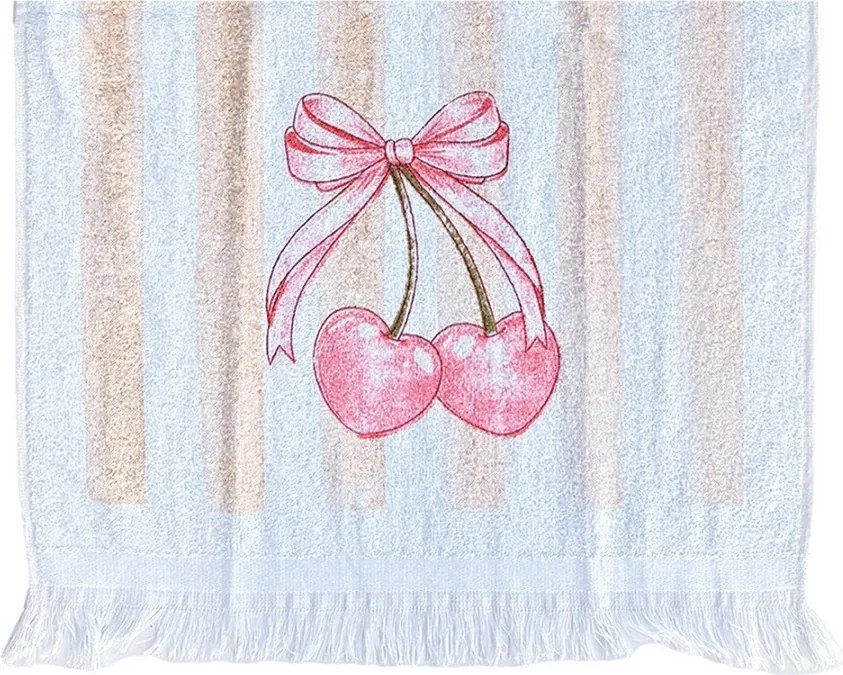Kuchynský froté uterák s motívom čerešní - 40*66 cm