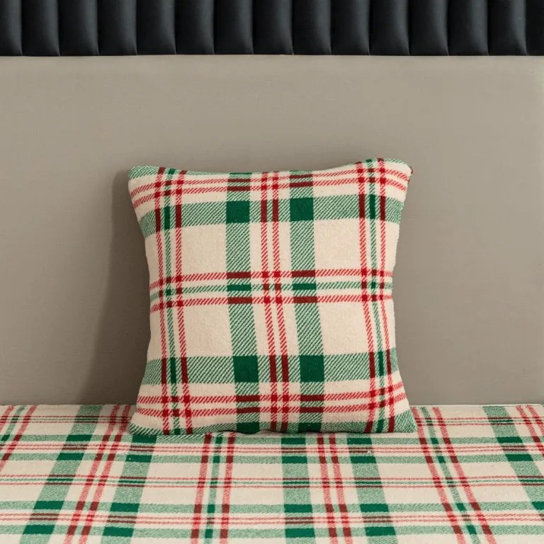 Mikroplyšová obliečka na vankúšik WINTER PLAID 45x45 cm, farebný