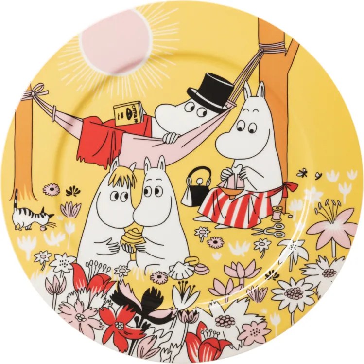 Servírovací tanier Moomin Family Time 30cm, žltý