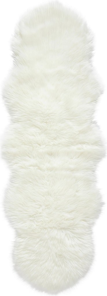 XXXLutz UMELÁ KOŽUŠINA, 60/180 cm, biela Novel - Koberce - 007821013901