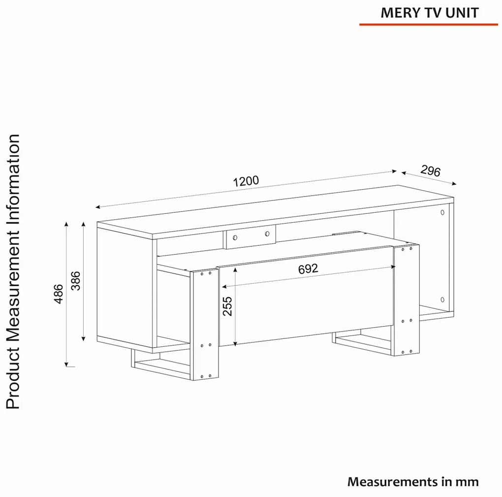 TV stolík Mery White