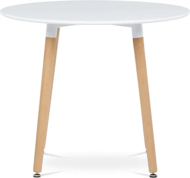Jedálenský stôl DT-306 biely / naturálny