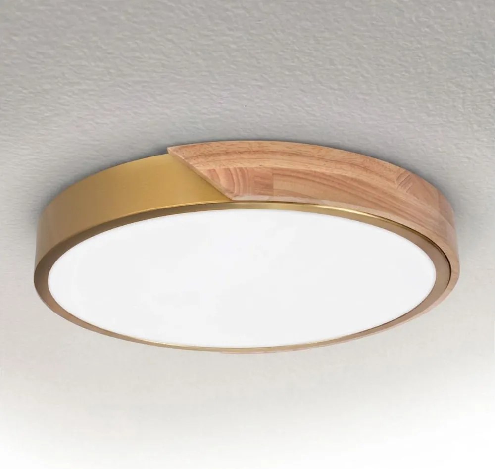 BRILAGI - LED Stropné svietidlo PILANA LED/24W/230V dub/zlatá pr. 30 cm