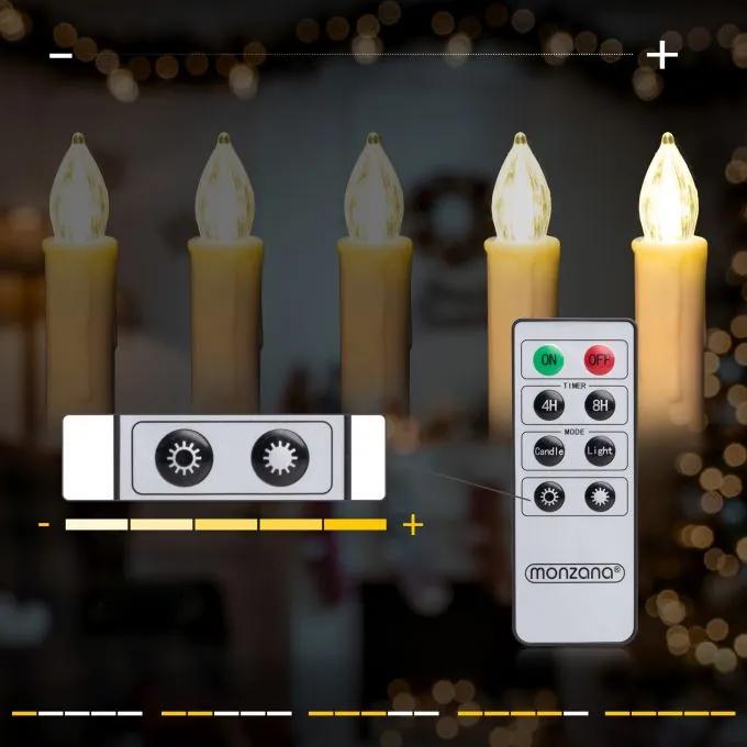 LED sviečky na vianočný stromček, viacfarebné 20ks, vrátane batérií