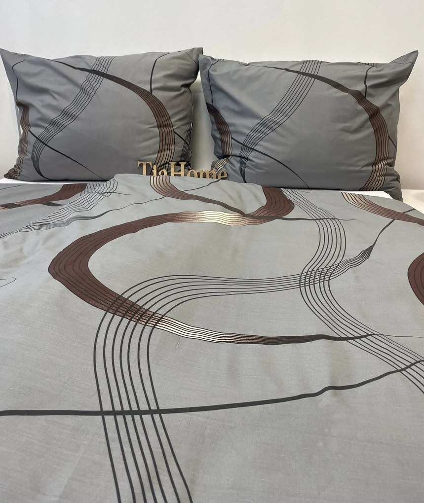Obliečky bavlnené Gold Ribbon 200x140cm+90x70cm TiaHome