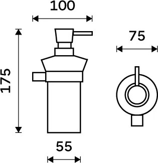 Nimco Dávkovač tekutého mydla, pumpička mosadz BORMO - BR 11031KU-T-26