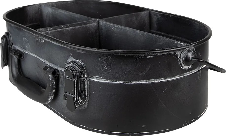 Čierny antik úložný organizér - 41*26*11 cm